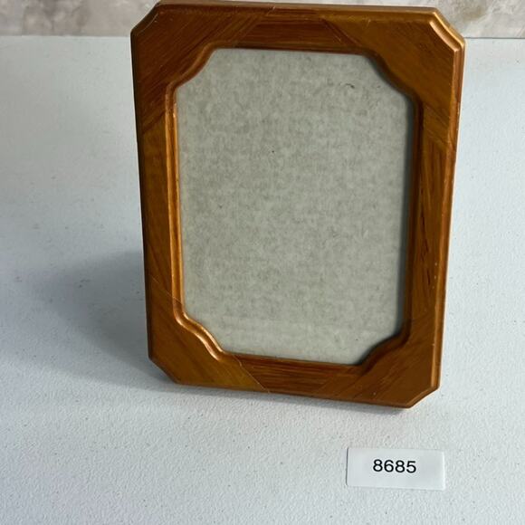 Vintage Wooden Frame Table Top Wall Oak Wood 5 x 7 inch Modern MCM - Picture 10 of 10